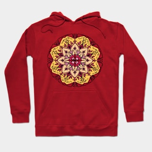 Mandala Red and Yellow Hoodie